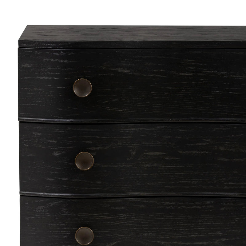 Tiago Distressed Black Nightstand | shipping 7/29/2025