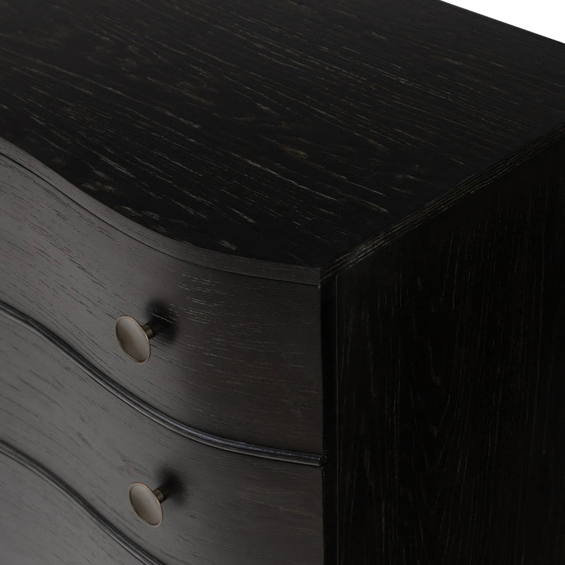 Tiago Distressed Black Nightstand | shipping 7/29/2025