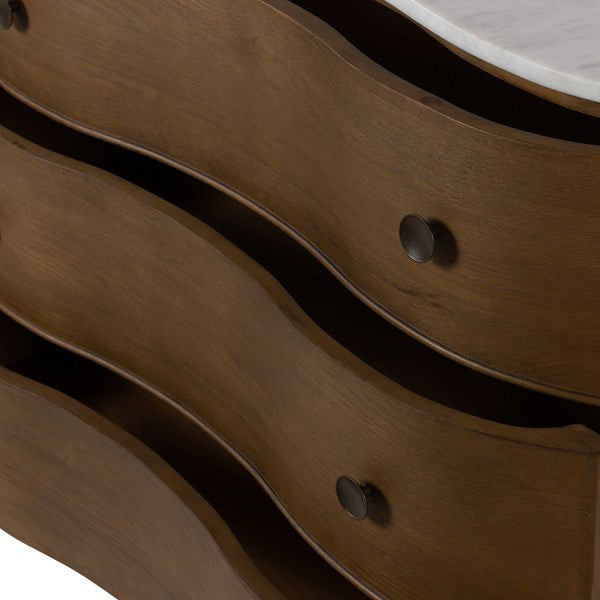 Tiago Toasted Oak Marble Chest | shipping 9/28/2025