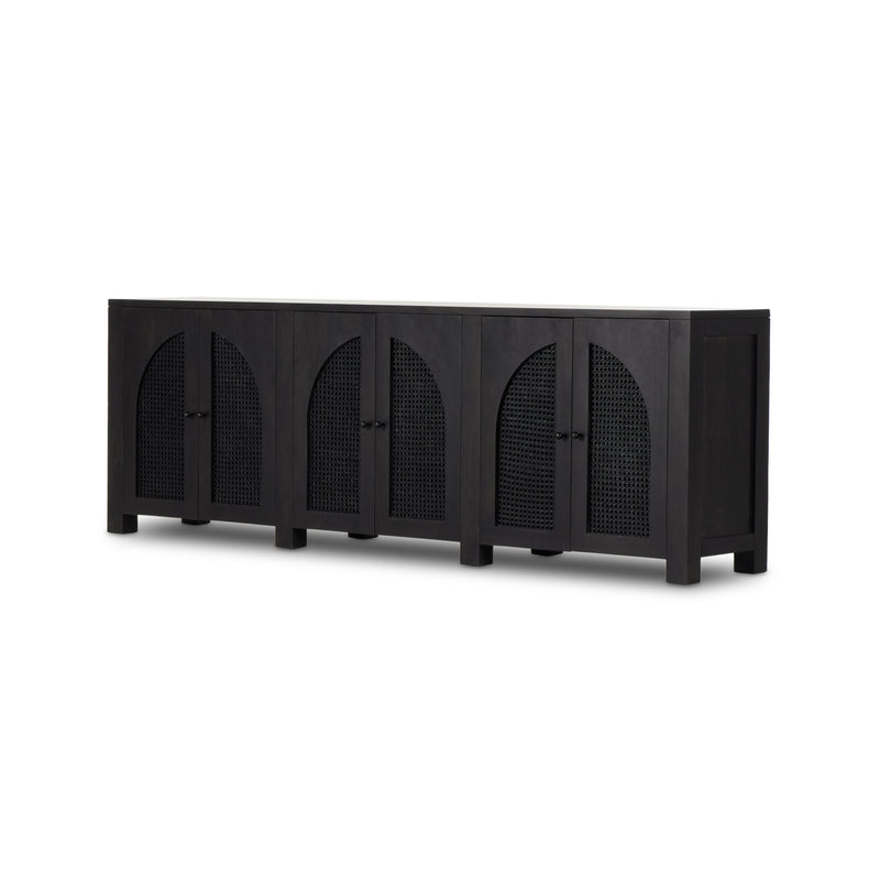 Tilda Black Wash Mango 6 Door Sideboard | shipping 6/3/2025