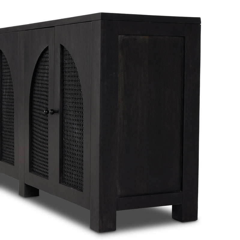 Tilda Black Wash Mango 6 Door Sideboard | shipping 6/3/2025