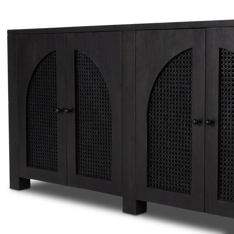 Tilda Black Wash Mango 6 Door Sideboard | shipping 6/3/2025