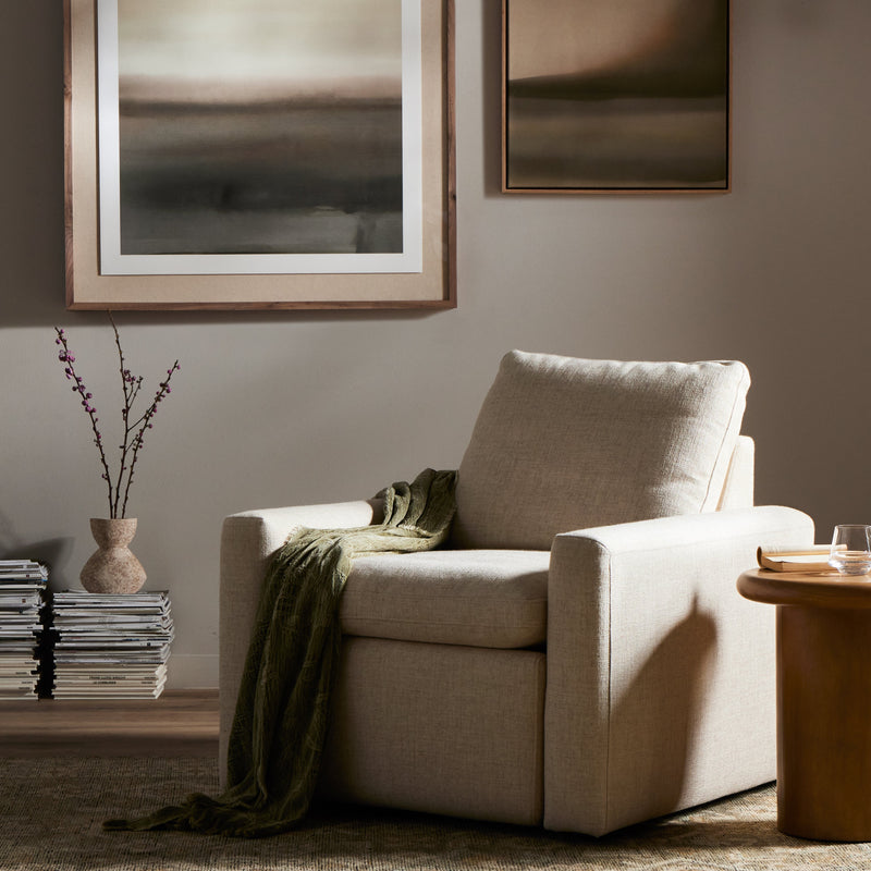 Tillery Antigo Natural Power Recliner | ready to ship!
