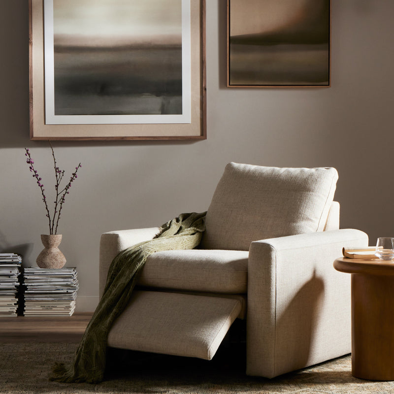 Tillery Antigo Natural Power Recliner | ready to ship!