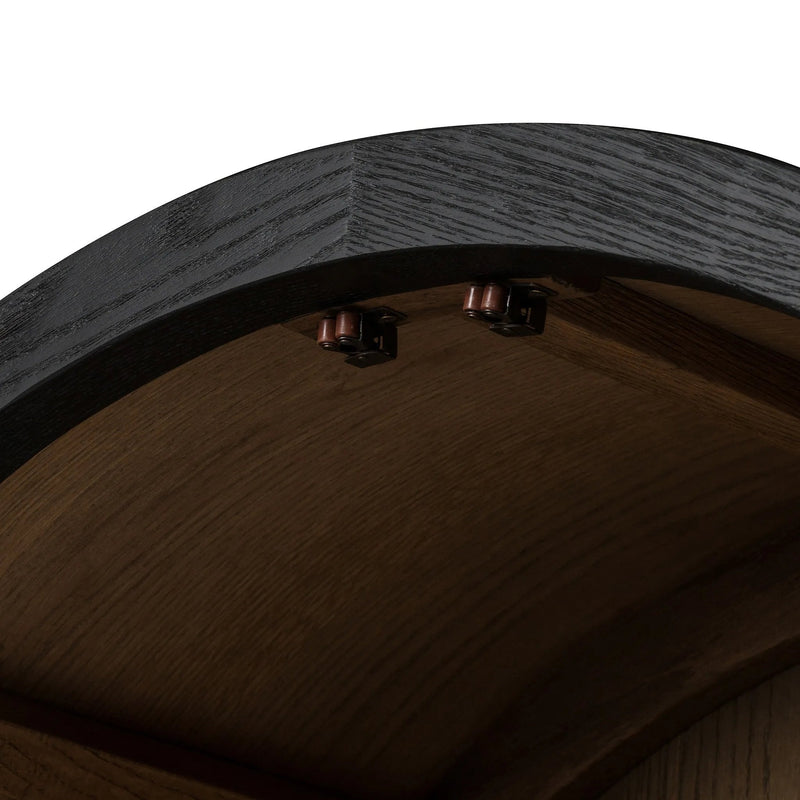 Tolle Drifted Matte Black Panel Door Cabinet | ready to ship!