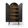 Tolle Drifted Matte Black Panel Door Cabinet | ready to ship!