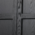 Tolle Drifted Matte Black Panel Door Cabinet | ready to ship!