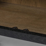 Tolle Drifted Matte Black Panel Door Cabinet | ready to ship!