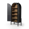 Tolle Drifted Matte Black Panel Door Cabinet | ready to ship!