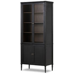 Toulouse Distressed Black Oak Cabinet | shipping 8/13/2025