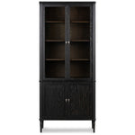 Toulouse Distressed Black Oak Cabinet | shipping 8/13/2025