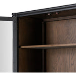 Toulouse Distressed Black Oak Cabinet | shipping 8/13/2025