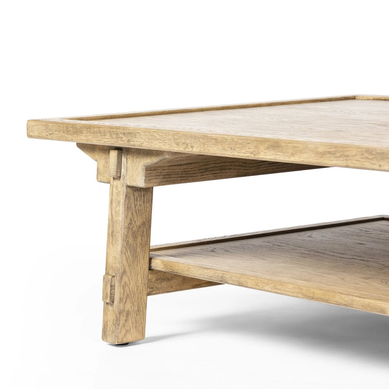 Trinity Distressed Light Oak Coffee Table | ready to ship!