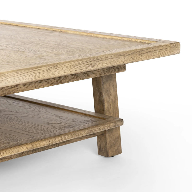 Trinity Distressed Light Oak Coffee Table | ready to ship!