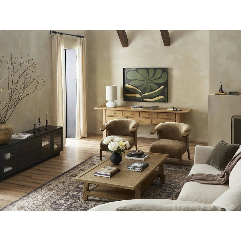 Trinity Distressed Light Oak Coffee Table | ready to ship!