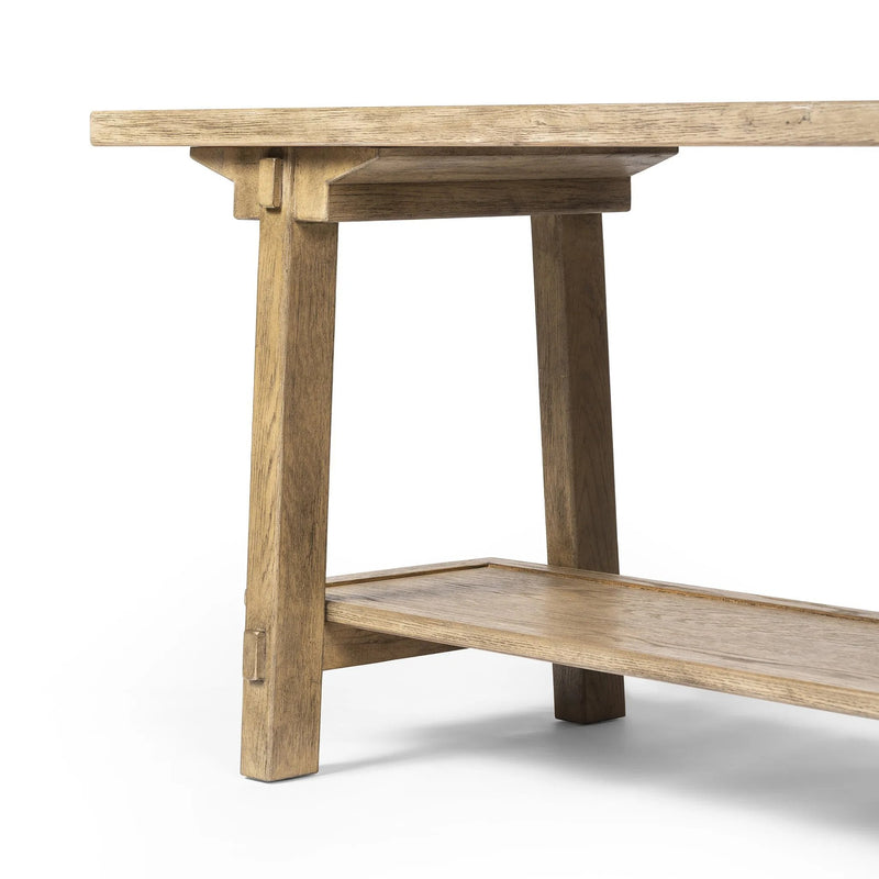 Trinity Distressed Light Oak Console Table | ready to ship!