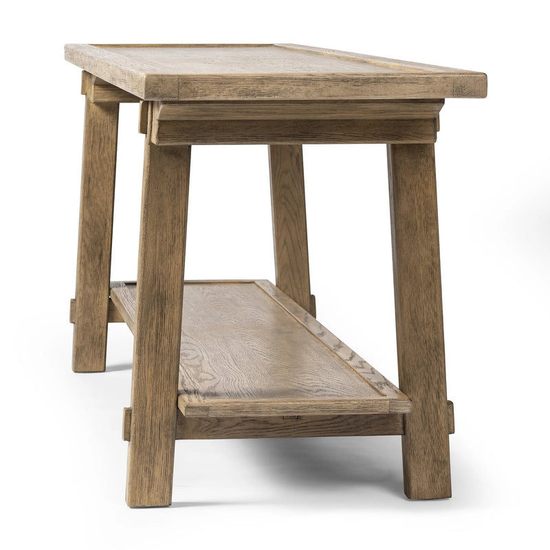 Trinity Distressed Light Oak Console Table | ready to ship!