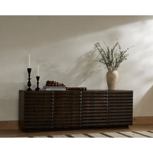 Tussac Matte Brown Neem Media Console | ready to ship!