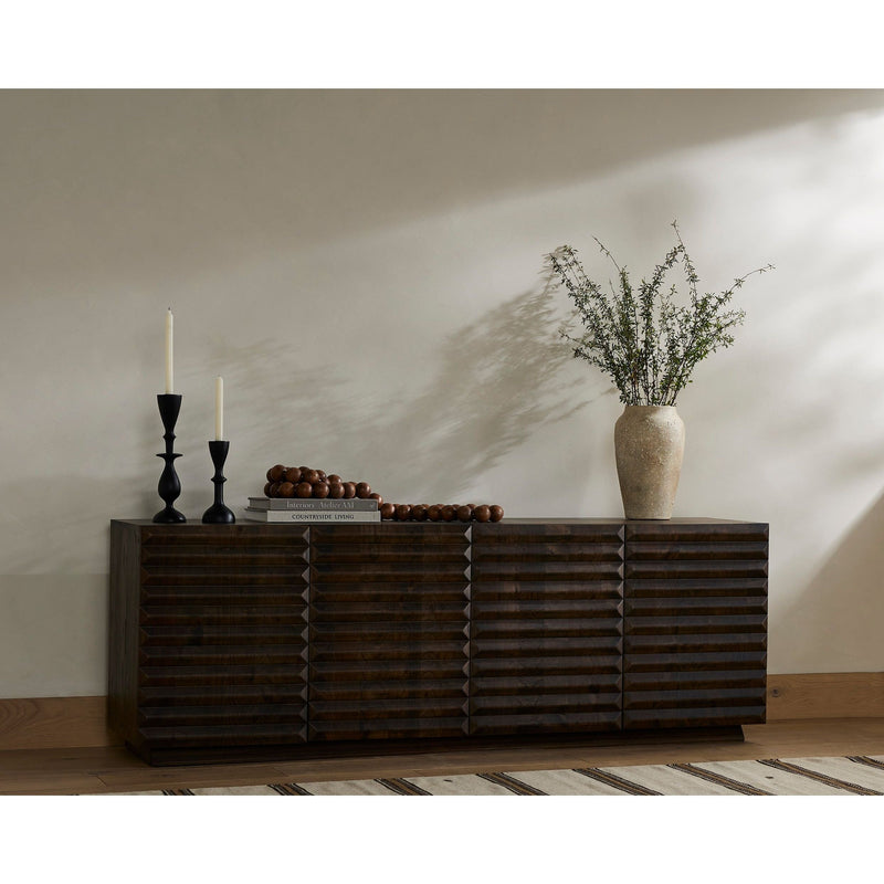 Tussac Matte Brown Neem Media Console | ready to ship!