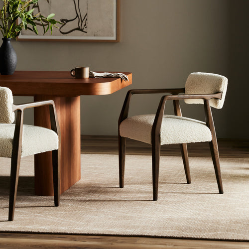 Tyler Sheepskin Natural Dining Armchair | ready to ship!
