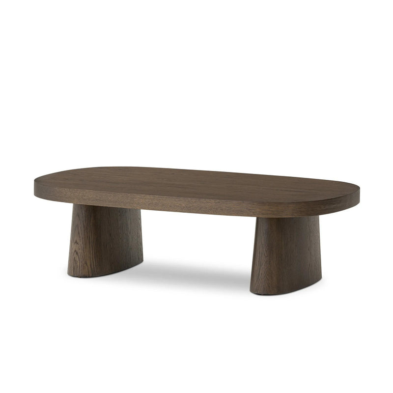 Valen Rustic Brown Oak Veneer Coffee Table | ready to ship!