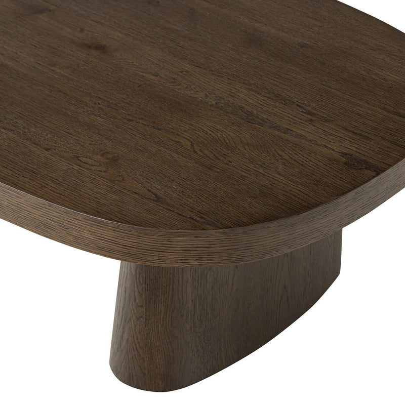 Valen Rustic Brown Oak Veneer Coffee Table | ready to ship!