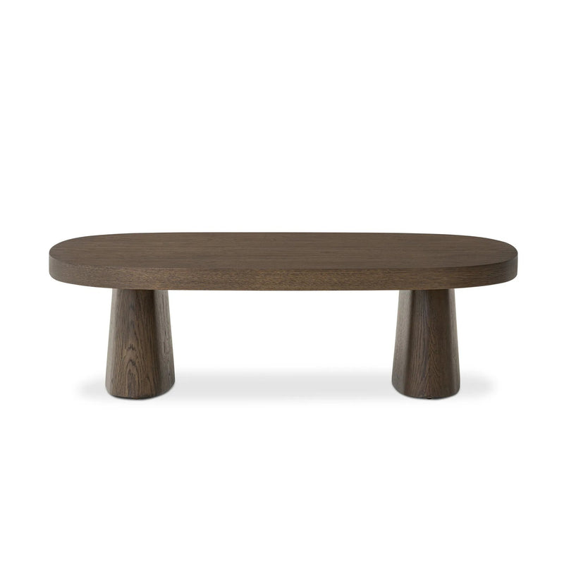 Valen Rustic Brown Oak Veneer Coffee Table | ready to ship!