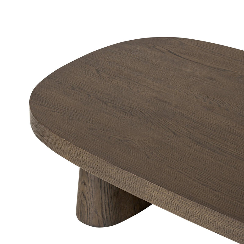 Valen Rustic Brown Oak Veneer Coffee Table | ready to ship!