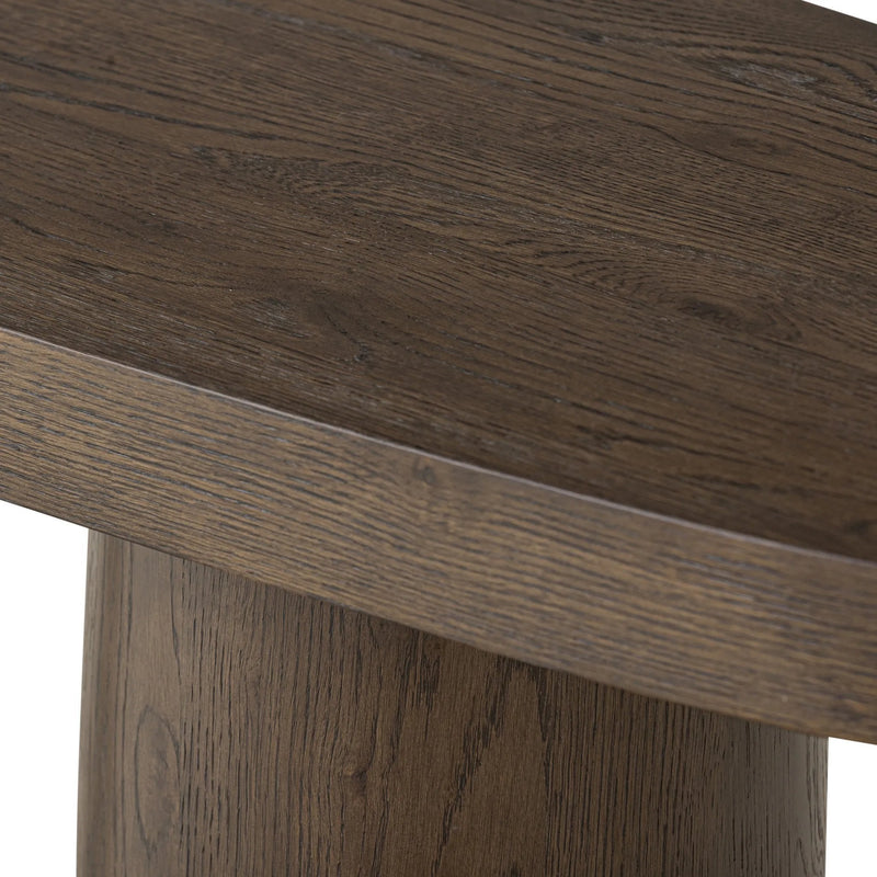 Valen Rustic Brown Oak Veneer Console Table | shipping 10/4/2025