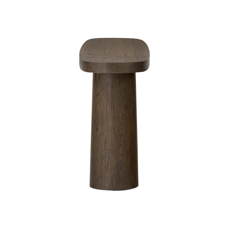 Valen Rustic Brown Oak Veneer Console Table | shipping 10/4/2025