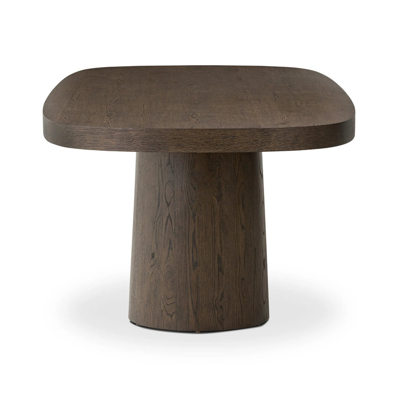 Valen Rustic Brown Oak Veneer Dining Table | shipping 7/7/2025