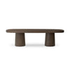 Valen Rustic Brown Oak Veneer Dining Table | shipping 7/7/2025