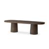 Valen Rustic Brown Oak Veneer Dining Table | shipping 7/7/2025