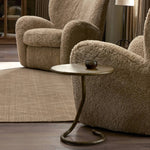 Vera Hammered Aged Brass End Table | shipping 7/27/2025