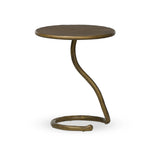 Vera Hammered Aged Brass End Table | shipping 7/27/2025