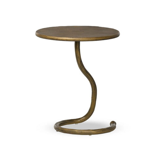 Vera Hammered Aged Brass End Table | shipping 7/27/2025