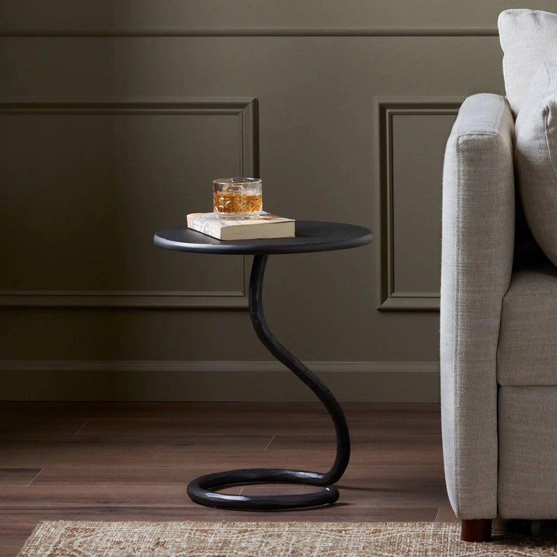 Vera Hammered Gunmetal End Table | shipping 7/27/2025