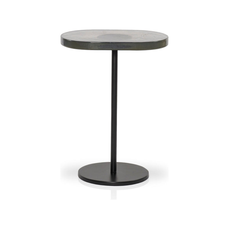Vinia Light Blue Cast Glass End Table | shipping 7/27/2025