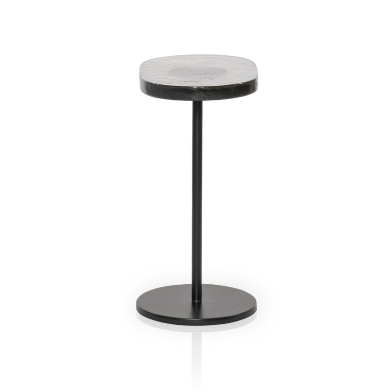 Vinia Light Blue Cast Glass End Table | shipping 7/27/2025