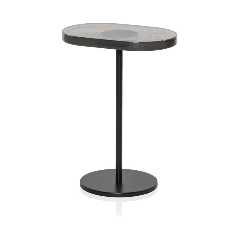 Vinia Light Blue Cast Glass End Table | shipping 7/27/2025