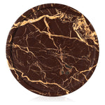 Viola Accent Table - Merlot Marble | shipping 6/25/2025
