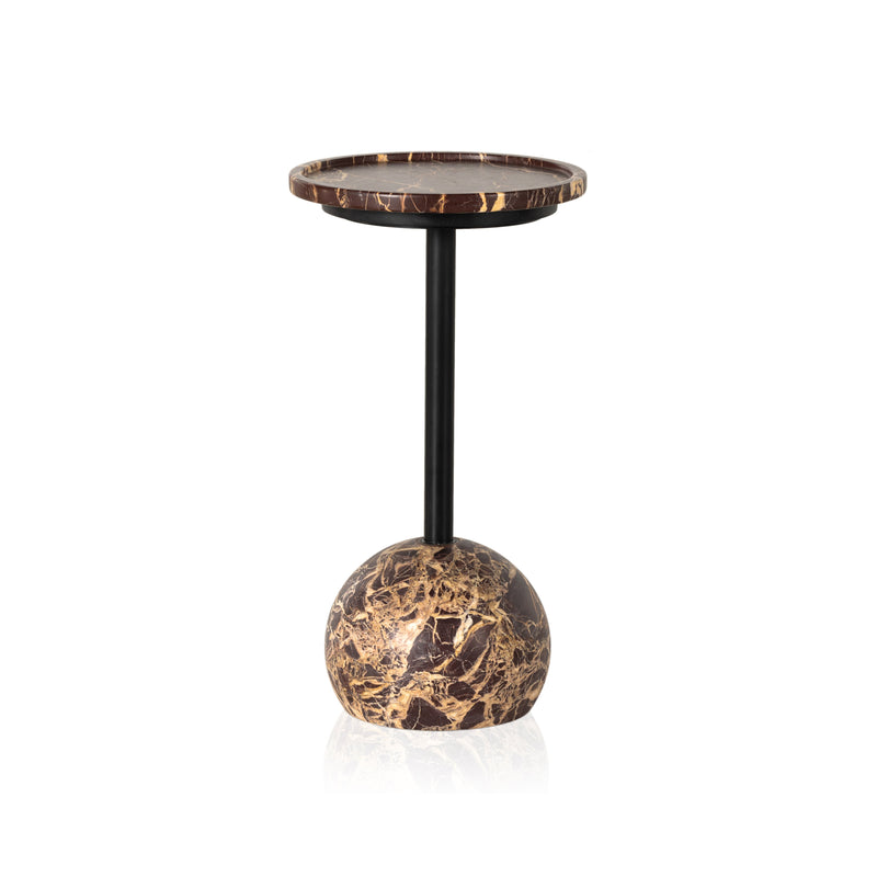 Viola Accent Table - Merlot Marble | shipping 6/25/2025