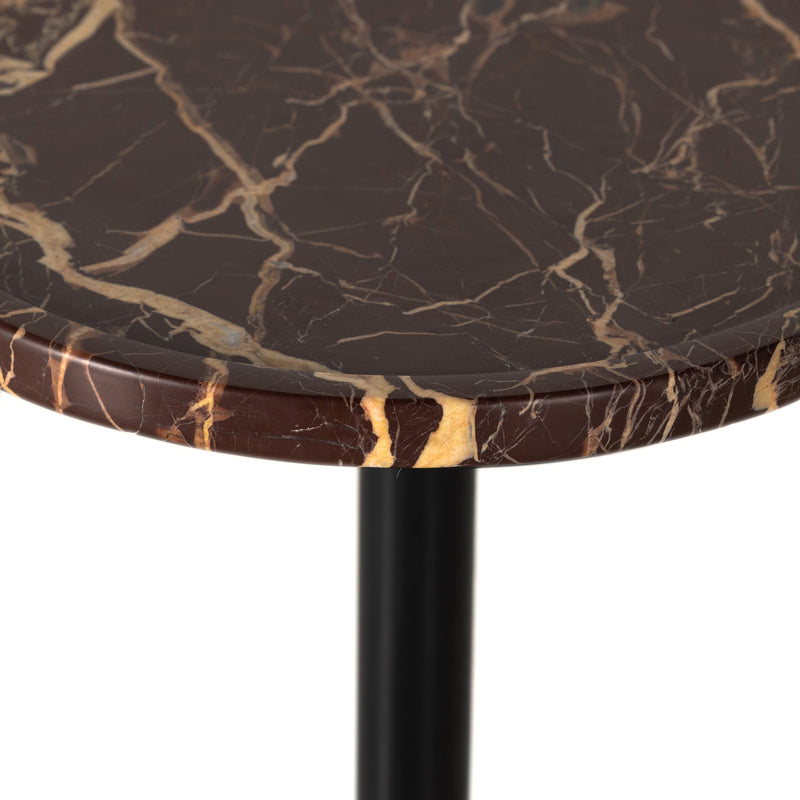 Viola Accent Table - Merlot Marble | shipping 6/25/2025