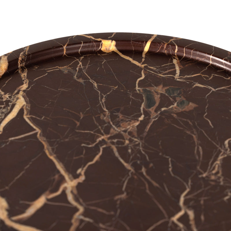Viola Accent Table - Merlot Marble | shipping 6/25/2025