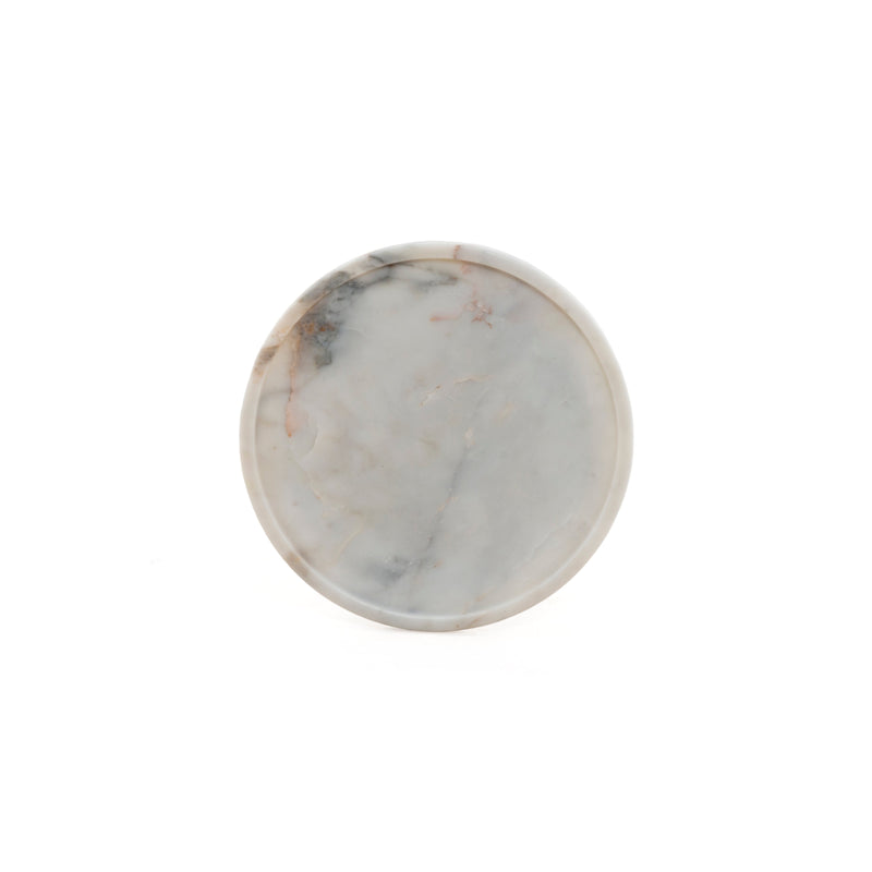 Viola Accent Table - Polished White Marble | ready to ship!