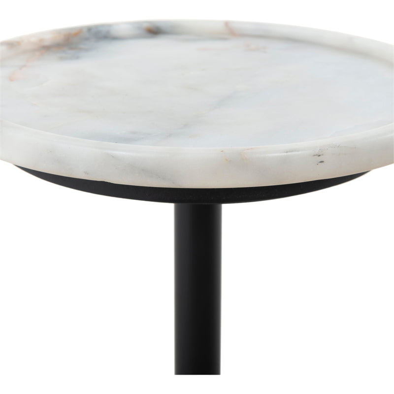 Viola Accent Table - Polished White Marble | ready to ship!