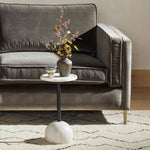Viola Accent Table - Polished White Marble | ready to ship!