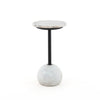 Viola Accent Table - Polished White Marble | ready to ship!