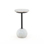Viola Accent Table - Polished White Marble | ready to ship!