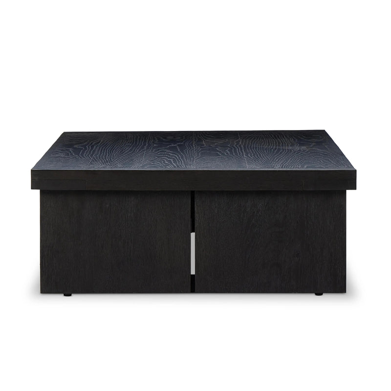 Warby Worn Black Oak Coffee Table | ready to ship!